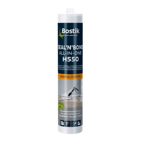 Sello Multipropósito Bostik H550 de 290ML Color Gris en Caja de 12 Unidades