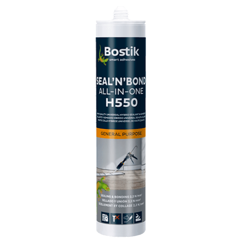 Sello Multipropósito Bostik H550 de 600ML Color Negro en Caja de 12 Unidades
