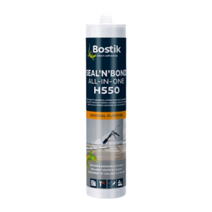 Sello Multipropósito Bostik H550 de 290ML Color Negro en Caja de 12 Unidades