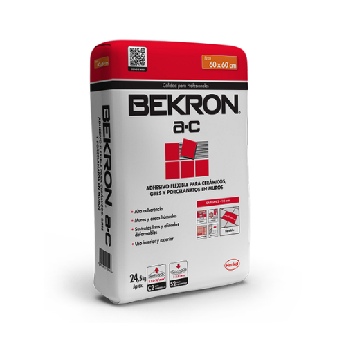 Adhesivo en Polvo para Cerámicos Bekron AC Blanco en Saco de 24,5 KG