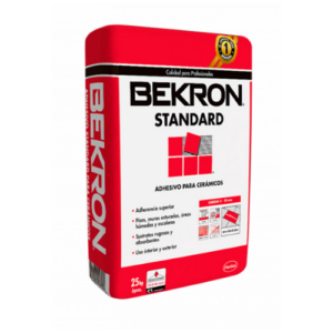 Mortero Adhesivo Estándar para Cerámicos Bekron Standard en Saco de 25 KG