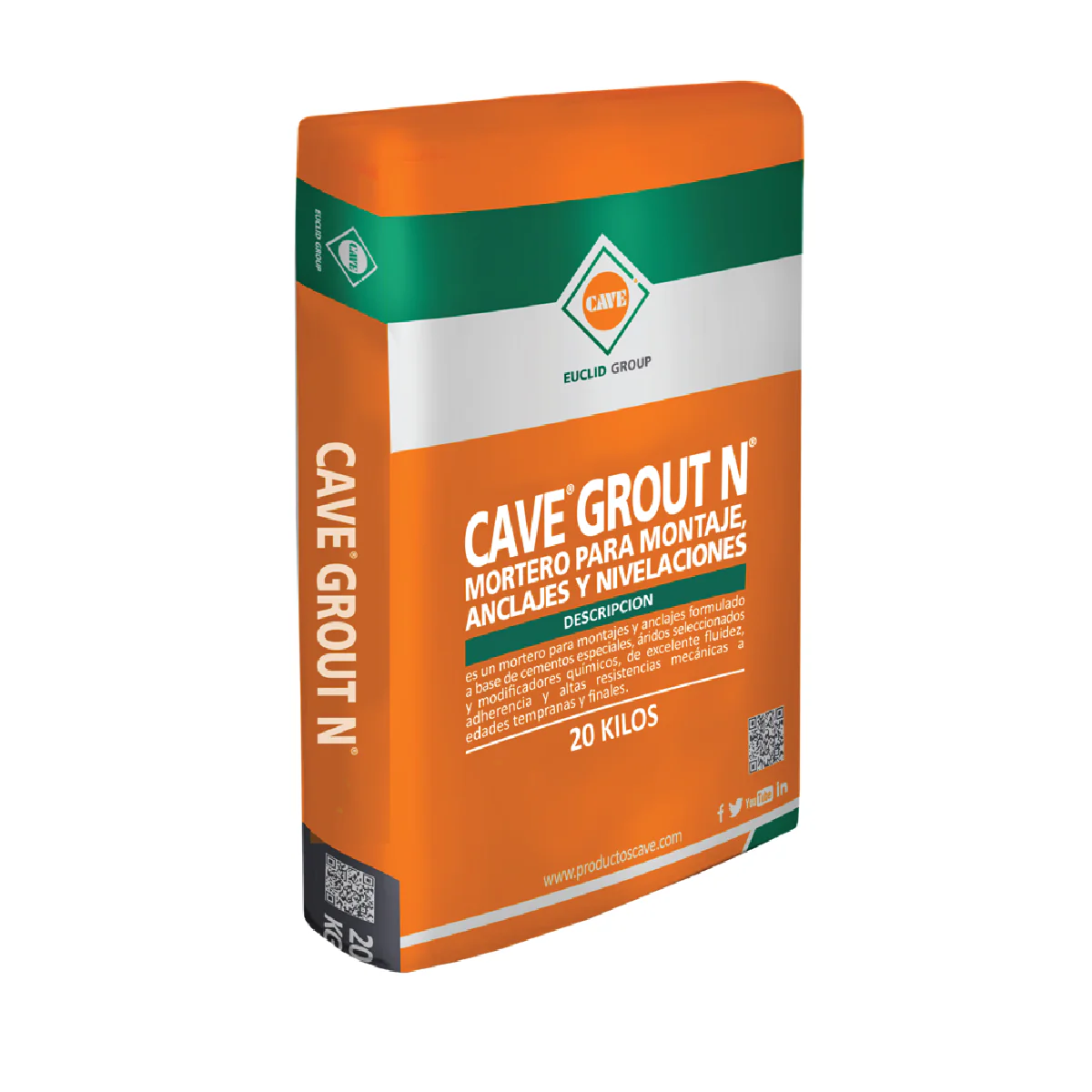Mortero Epóxico de 3 Componentes Cave Poxigrout GV en Kit de 30KG